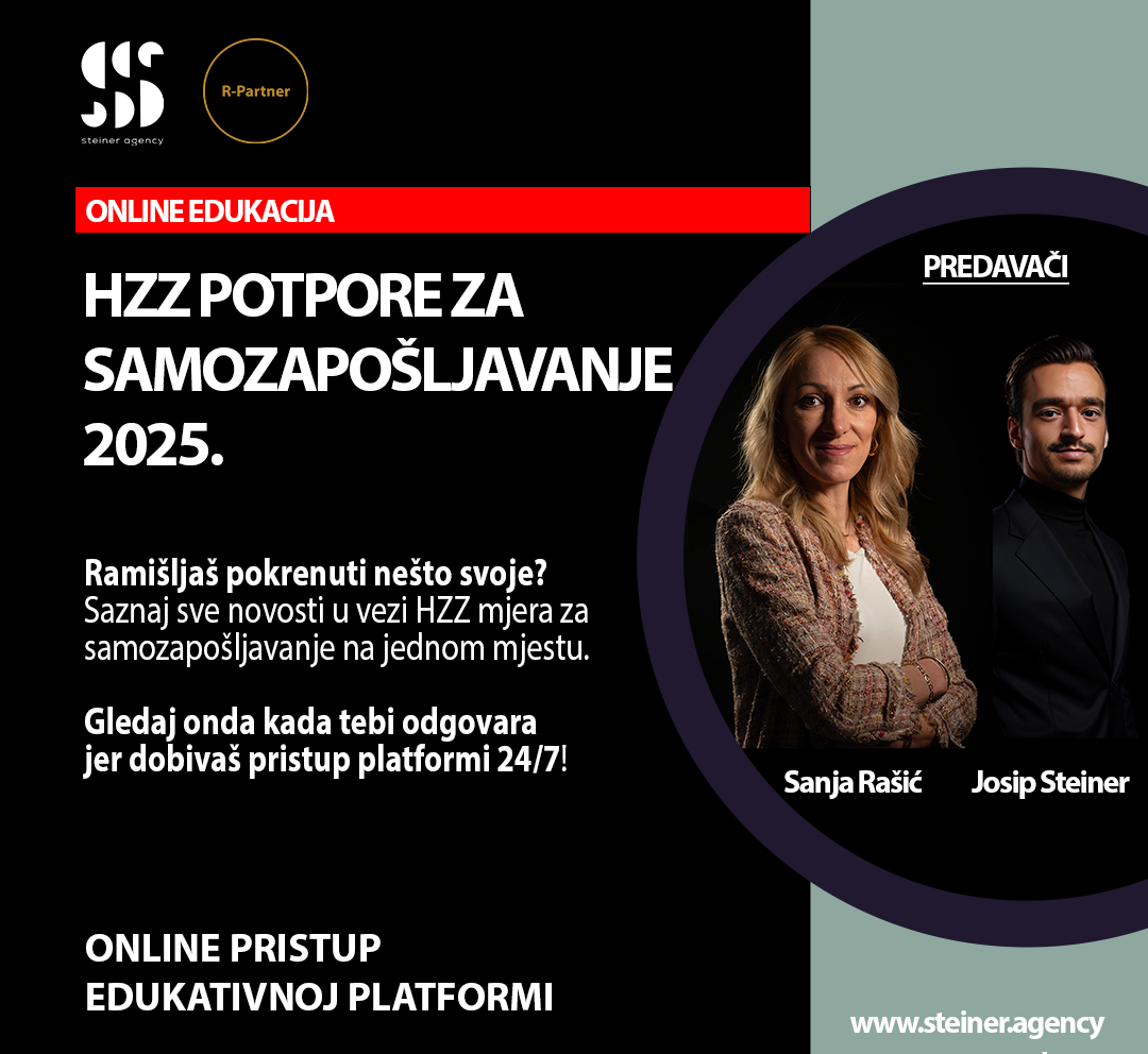 ONLINE EDUKACIJA - HZZ potpore za samozapošljavanje 2025.