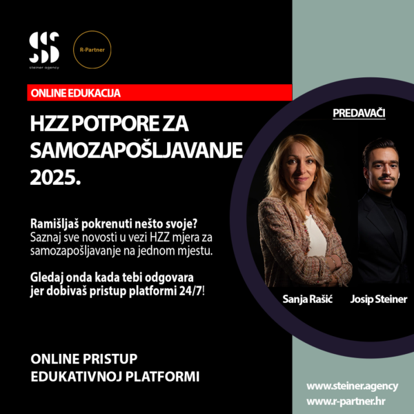 ONLINE EDUKACIJA - HZZ potpore za samozapošljavanje 2025.